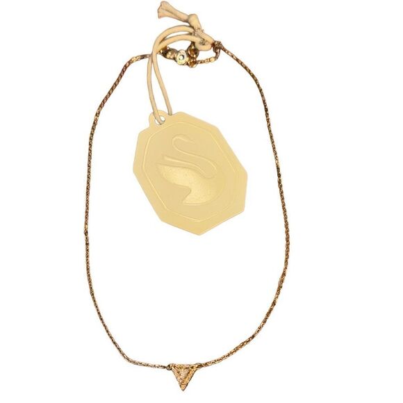 NWT Swarovski triangle 12”+2” silver tone necklace - Picture 4 of 5